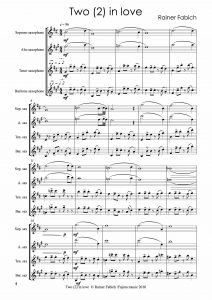 TWO (2) IN LOVE from Rainer Fabich SOP SAX TUNES